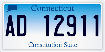 CT license plate AD12911