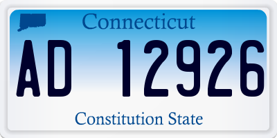 CT license plate AD12926