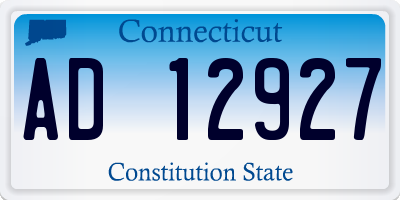 CT license plate AD12927