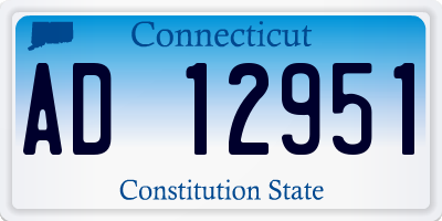 CT license plate AD12951