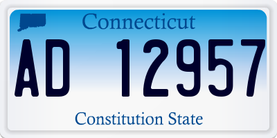 CT license plate AD12957
