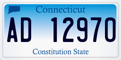 CT license plate AD12970