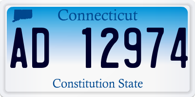 CT license plate AD12974
