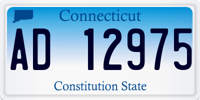 CT license plate AD12975