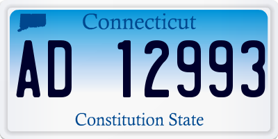 CT license plate AD12993