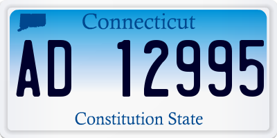 CT license plate AD12995