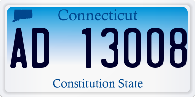 CT license plate AD13008