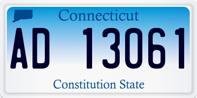 CT license plate AD13061