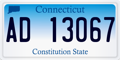 CT license plate AD13067