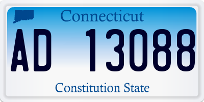 CT license plate AD13088