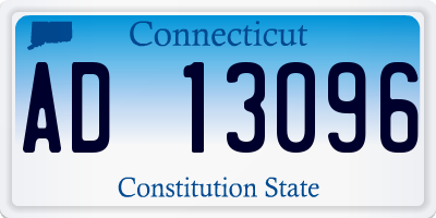 CT license plate AD13096