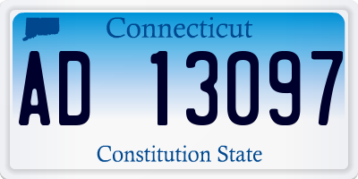 CT license plate AD13097