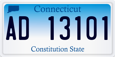 CT license plate AD13101
