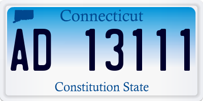 CT license plate AD13111