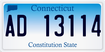 CT license plate AD13114