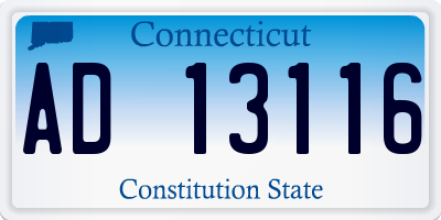 CT license plate AD13116