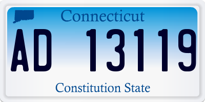 CT license plate AD13119