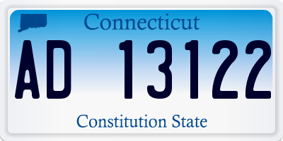 CT license plate AD13122