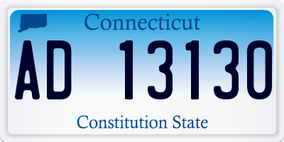 CT license plate AD13130