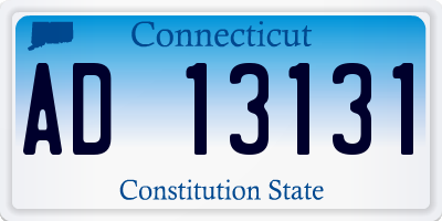 CT license plate AD13131