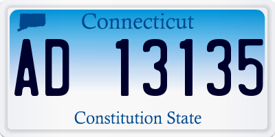 CT license plate AD13135