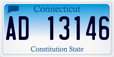 CT license plate AD13146