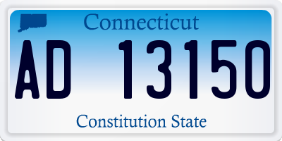 CT license plate AD13150