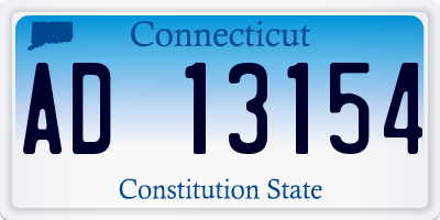 CT license plate AD13154