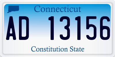 CT license plate AD13156