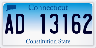 CT license plate AD13162