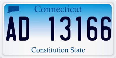 CT license plate AD13166