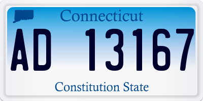 CT license plate AD13167