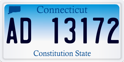 CT license plate AD13172