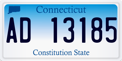 CT license plate AD13185
