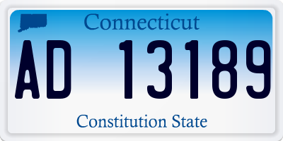 CT license plate AD13189