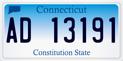 CT license plate AD13191