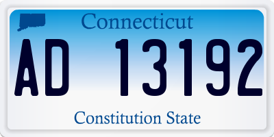 CT license plate AD13192
