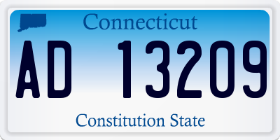 CT license plate AD13209