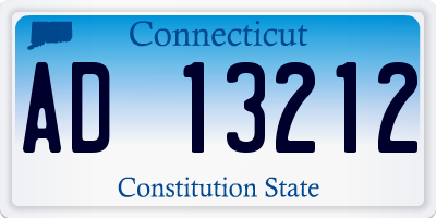 CT license plate AD13212
