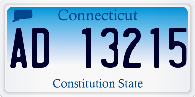 CT license plate AD13215