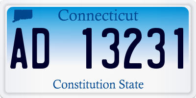 CT license plate AD13231