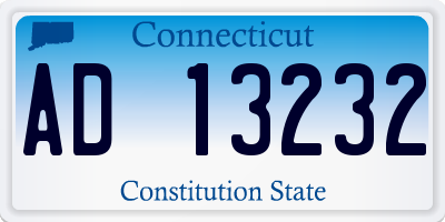 CT license plate AD13232