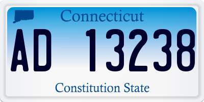 CT license plate AD13238