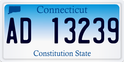 CT license plate AD13239
