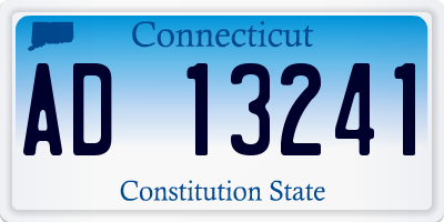 CT license plate AD13241