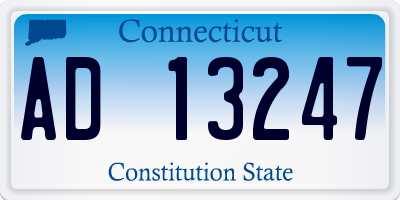 CT license plate AD13247