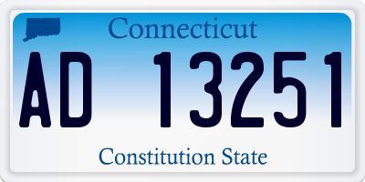 CT license plate AD13251