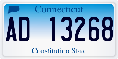CT license plate AD13268