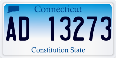 CT license plate AD13273