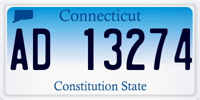 CT license plate AD13274